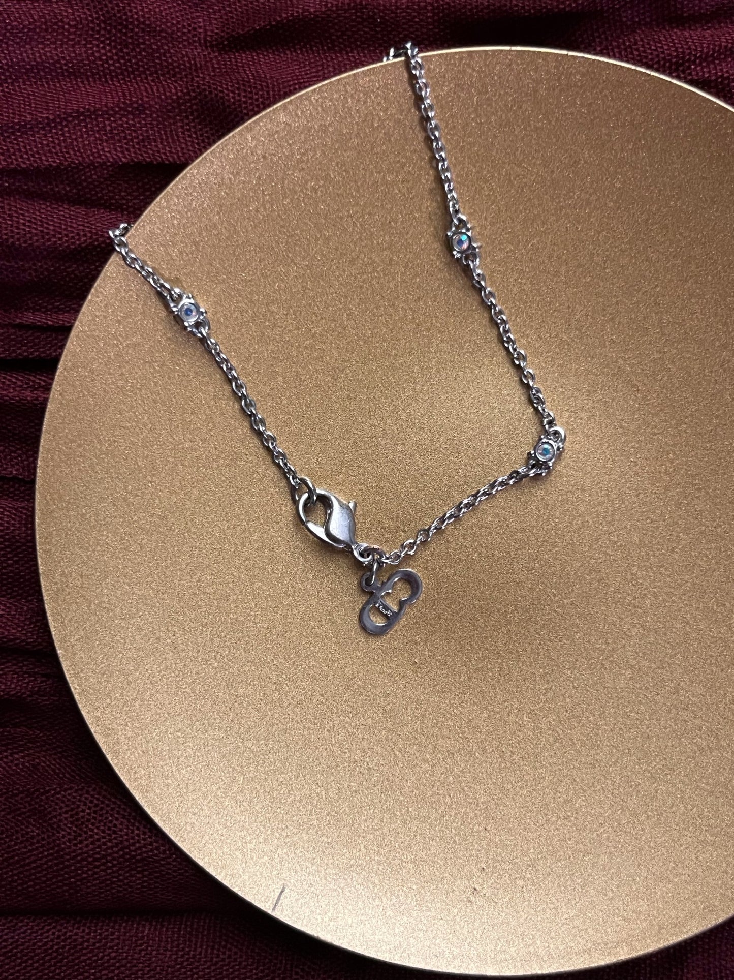 Dior Vintage Silver-Tone Multicolor Crystal Bracelet