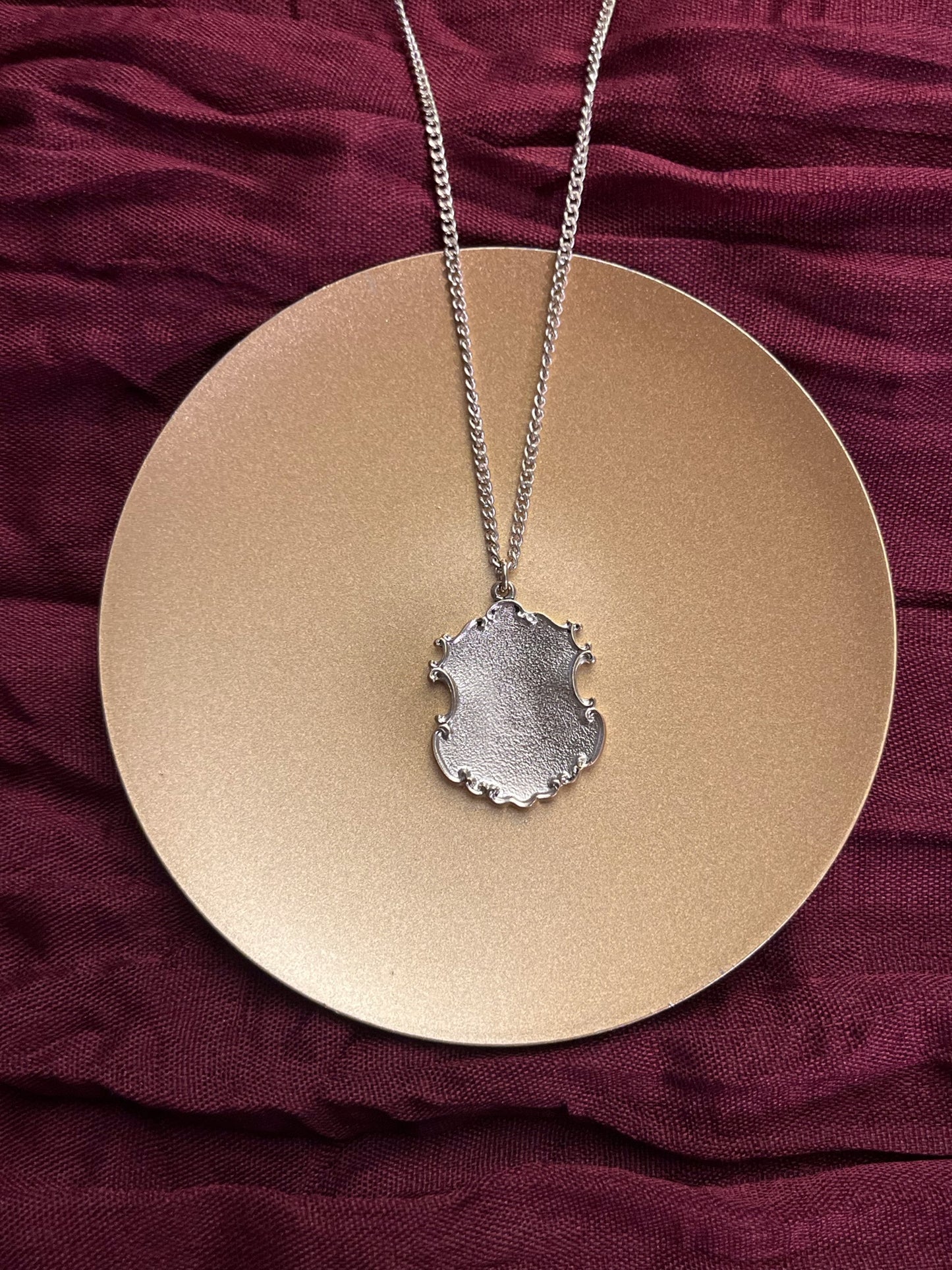 Chanel 2014 Vintage Silver-Tone CC Paris Dallas Medallion Necklace