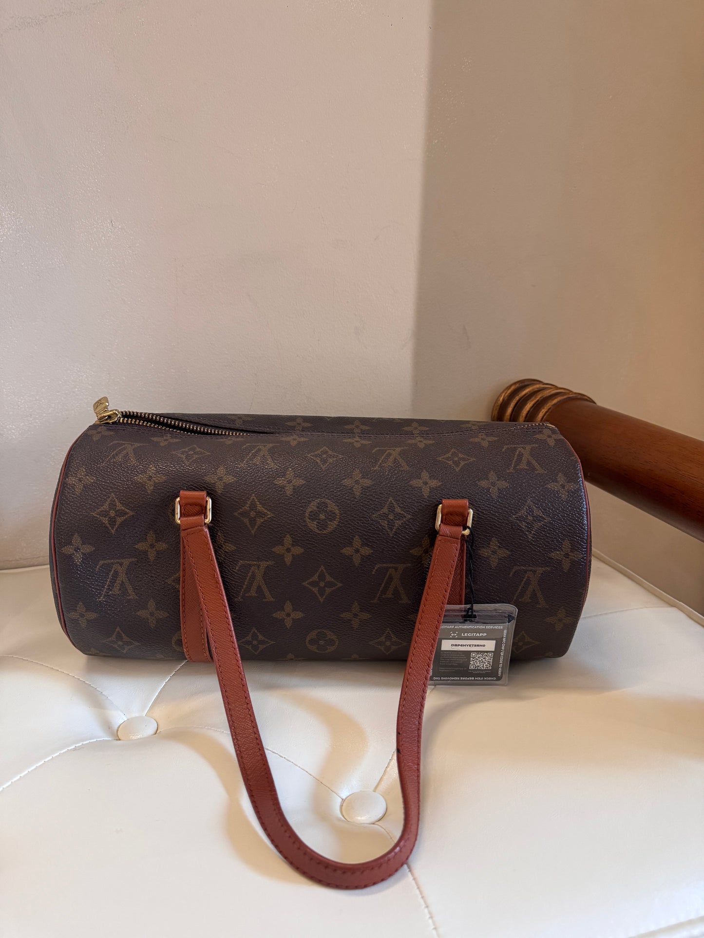 Louis Vuitton Monogram Papillon Shoulder Bag with Mini Pouch