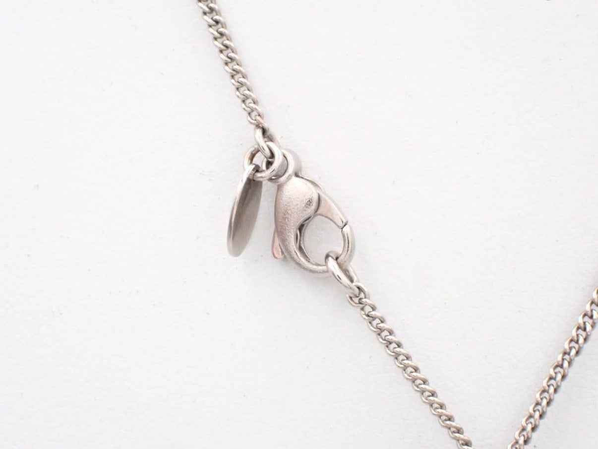 Vintage Chanel 2007 CC Camellia Necklace – Silver Tone