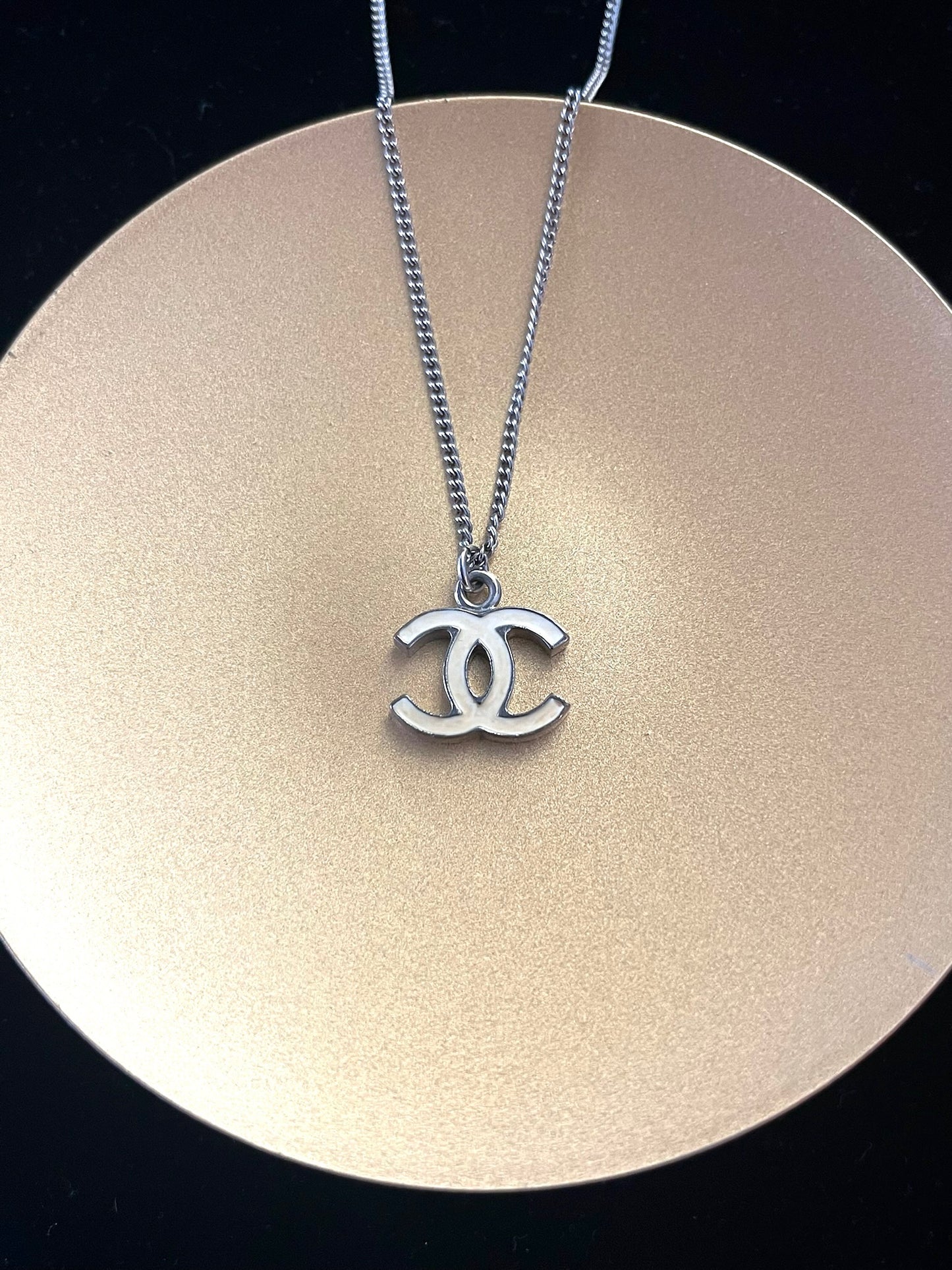 Chanel 2007 Classic Ivory Double C Necklace