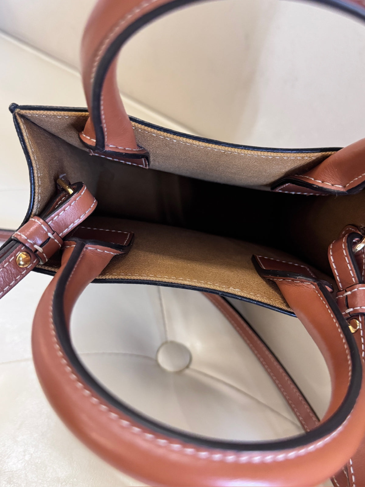 Celine Triomphe Canvas Mini Vertical Cabas Tote Bag