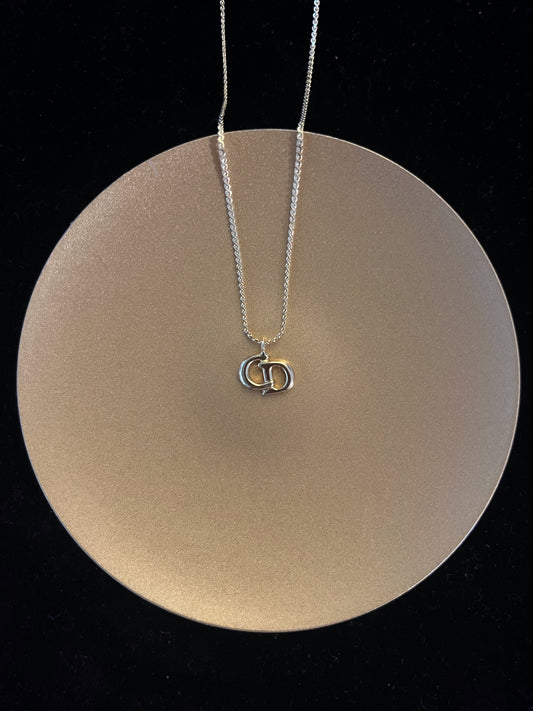 Vintage Dior Small CD Logo Necklace – Gold Tone