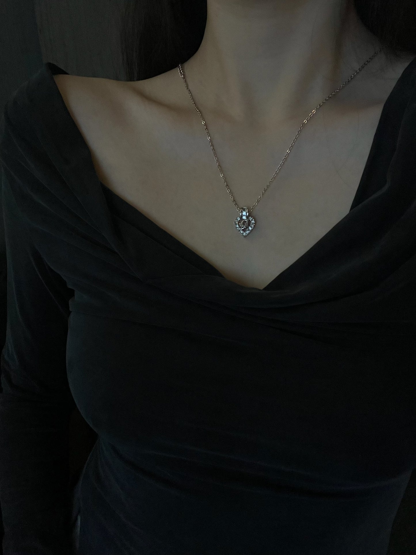 Vintage Dior “Heartlight” Crystal Pendant Necklace