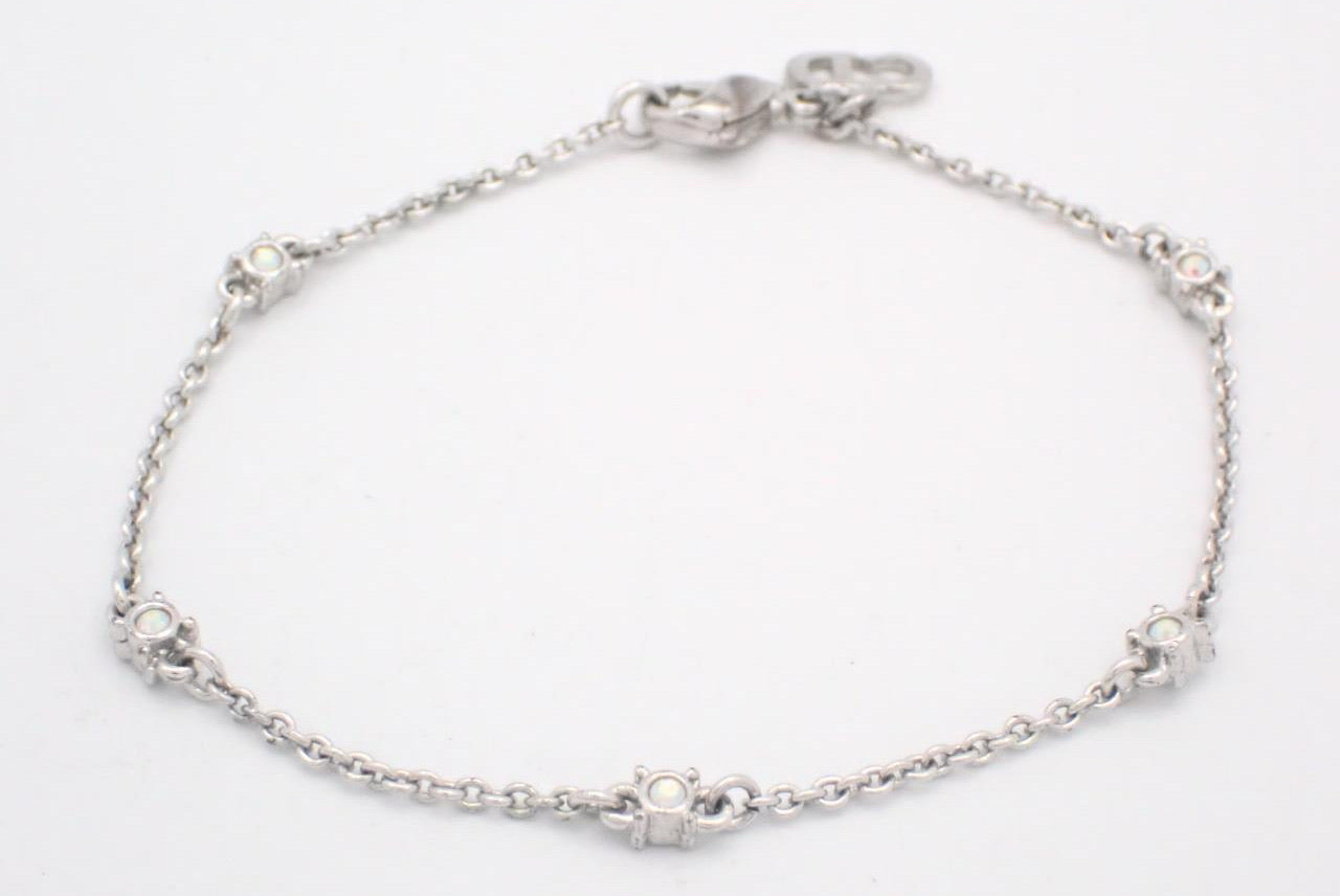Dior Vintage Silver-Tone Multicolor Crystal Bracelet