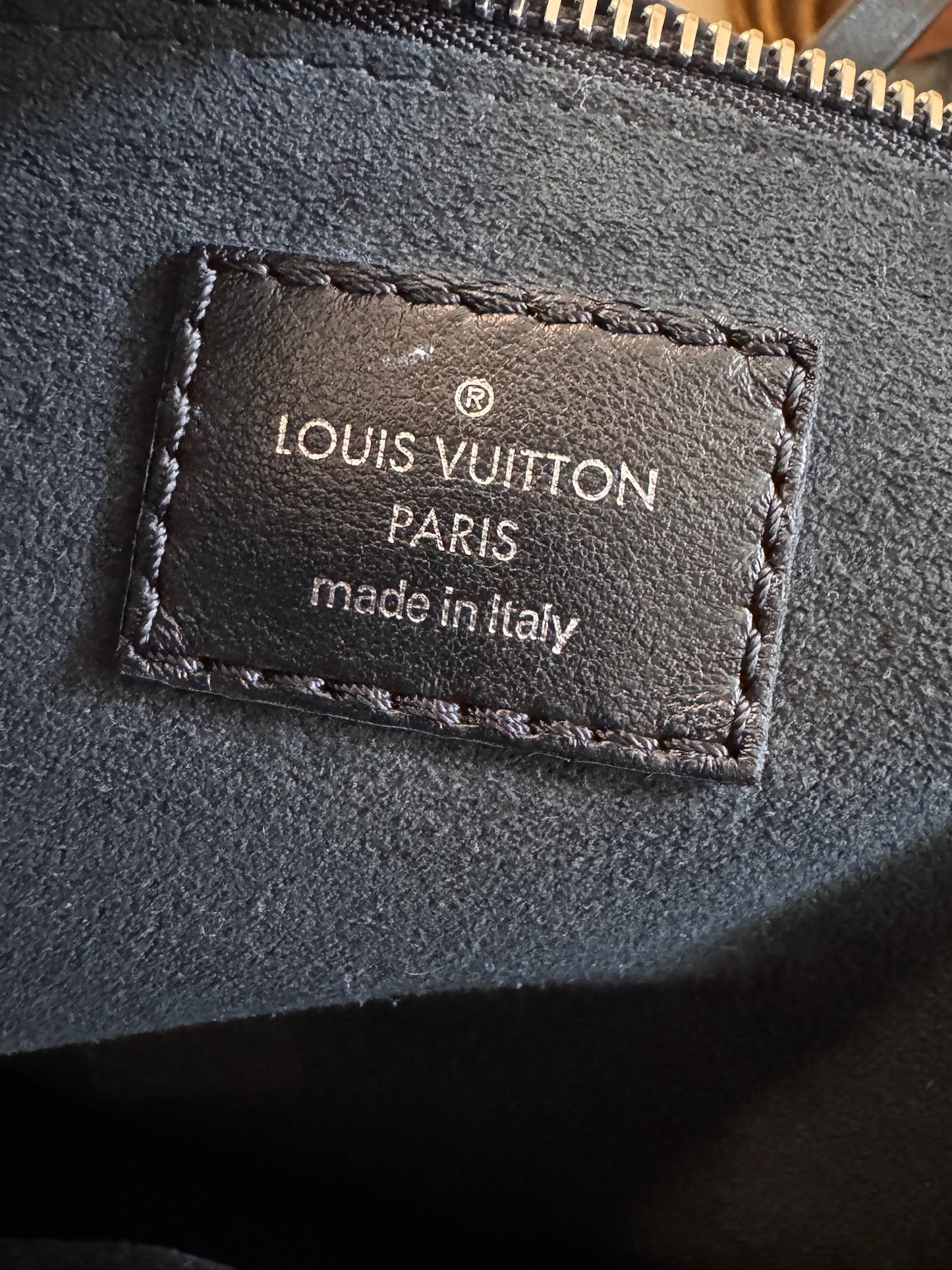 Louis Vuitton CarryAll Black Leather Shoulder Bag