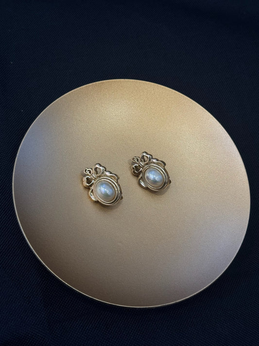 Vintage Dior Baroque Pearl Clip-On Earrings