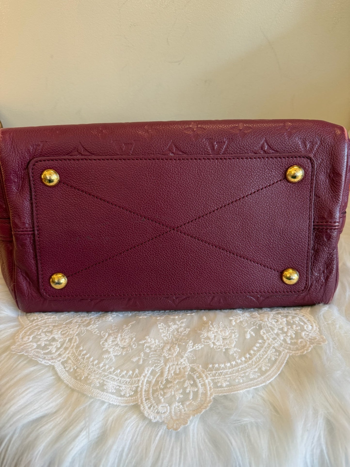 Louis Vuitton Monogram Empreinte Speedy 30 – Burgundy