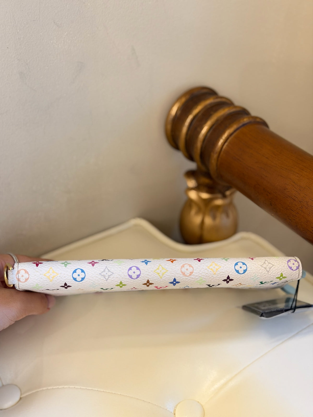 Takashi Murakami X Louis Vuitton White Monogram Multicolore Long Wallet