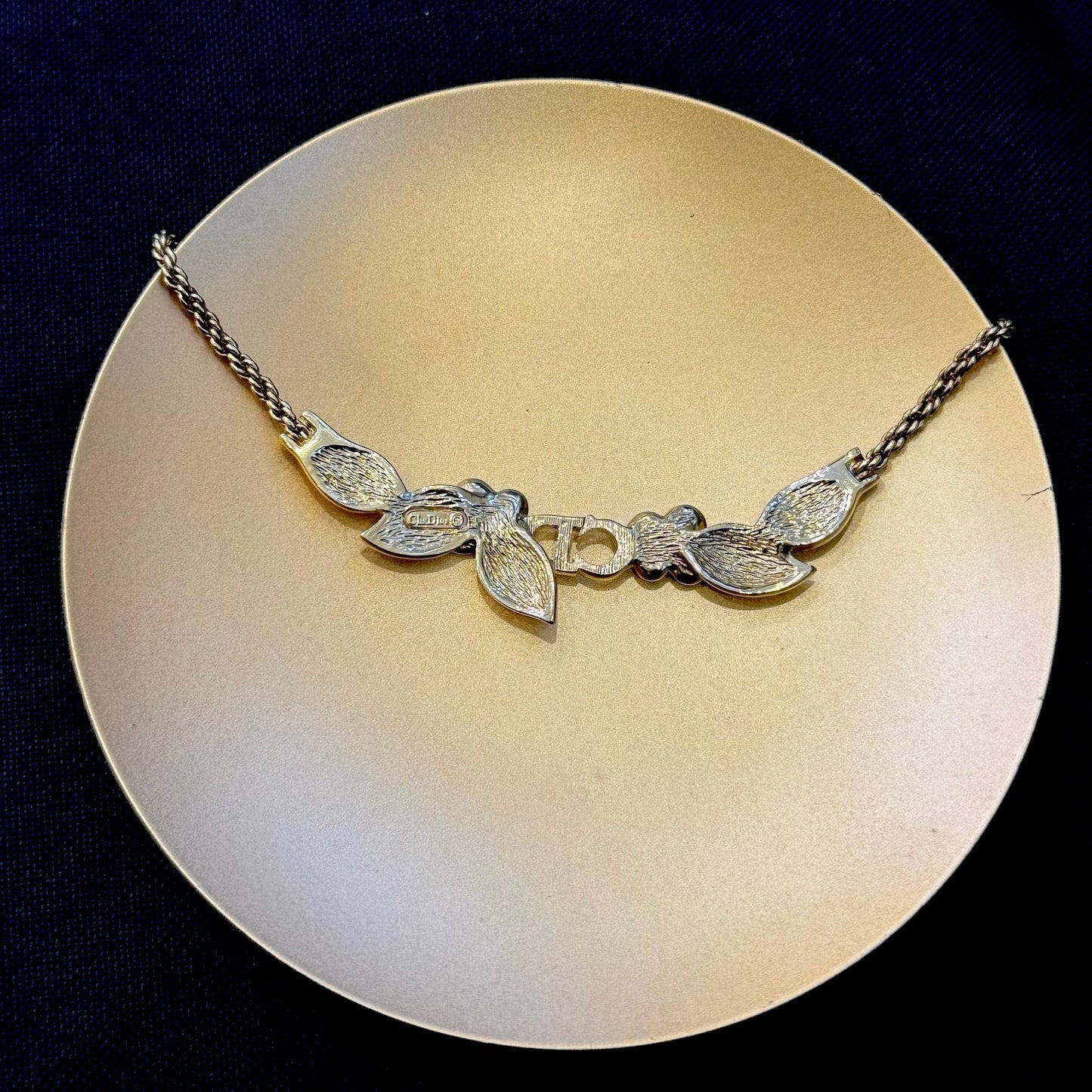 Vintage Dior Golden Branch & Leaf CD Choker