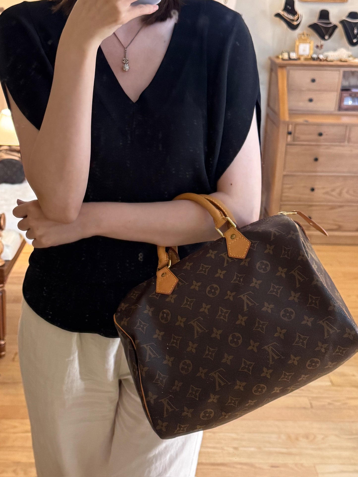 Louis Vuitton Monogram Speedy 35 Handbag