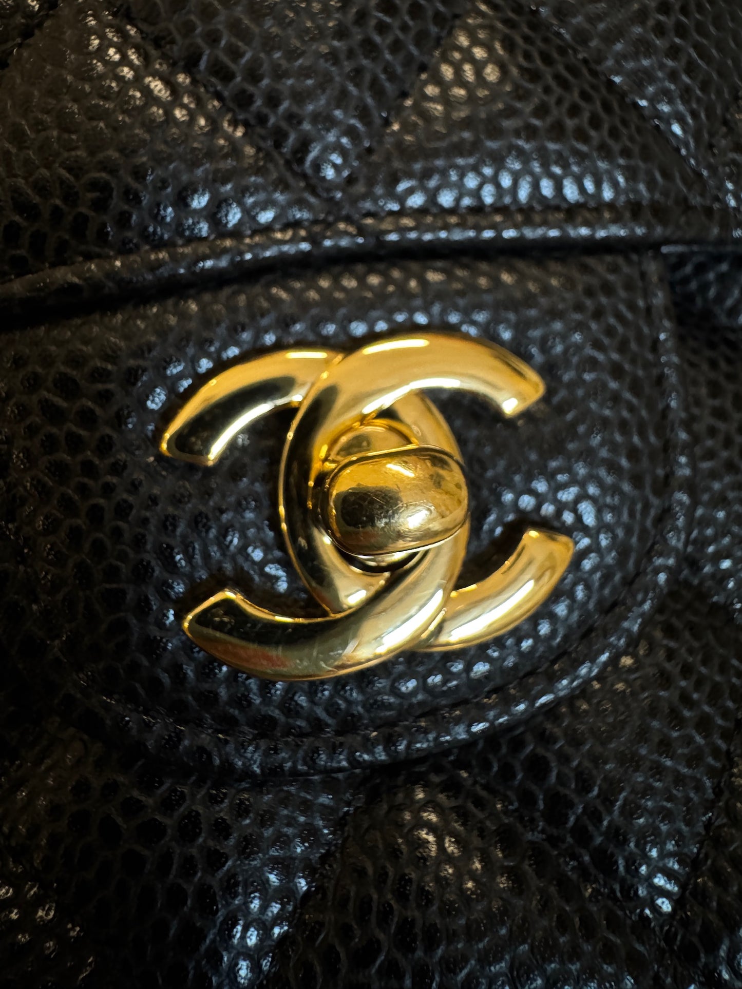 Chanel Classic Double Flap Medium Black Caviar Shoulder Bag