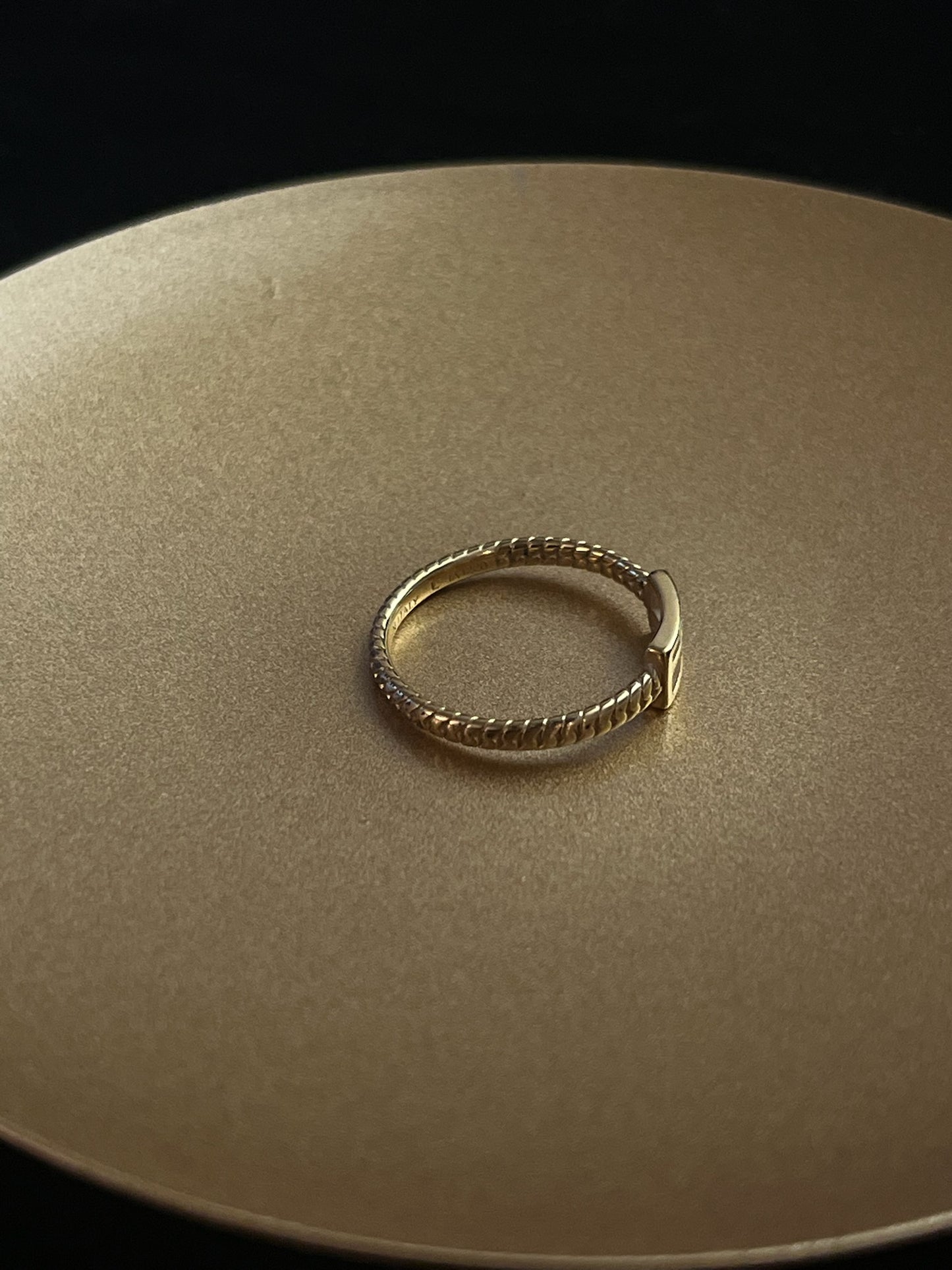 Vintage Fendi Gold Logo Ring