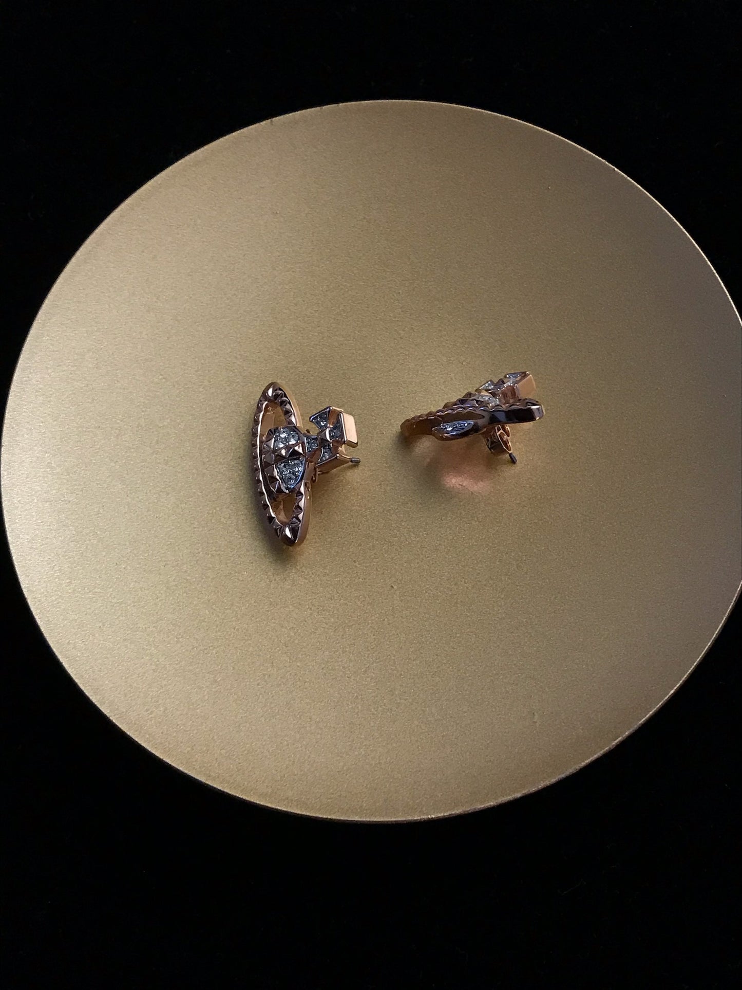 Vintage Vivienne Westwood Rose & Silver Tone Earrings