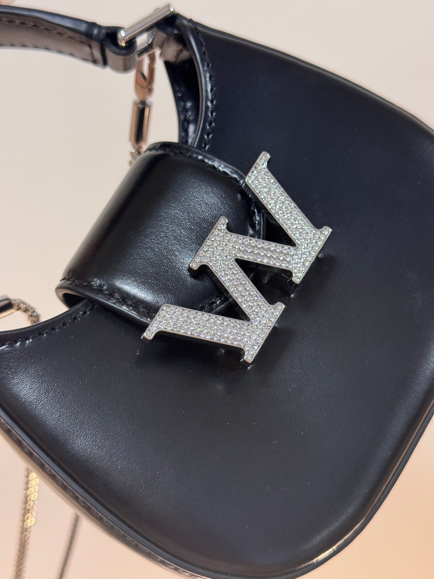 Alexander Wang Rhinestone W Mini Shoulder Bag – Black