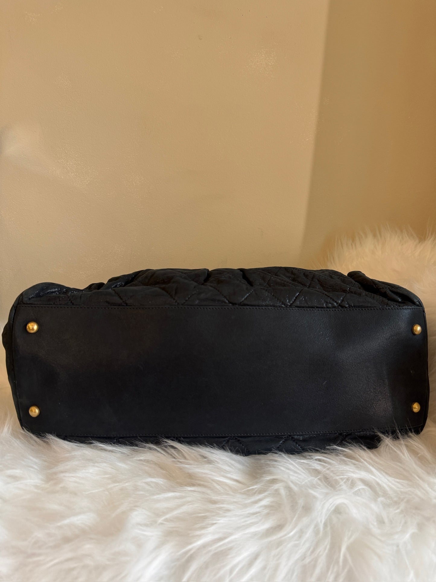 Chanel 2011 Quilted Leather CC Chain Bowling Bag
