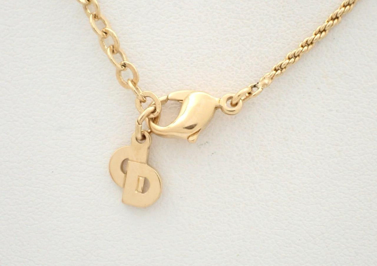 Vintage Dior 1990s Platinum-Tone Braided Jade Disc Necklace