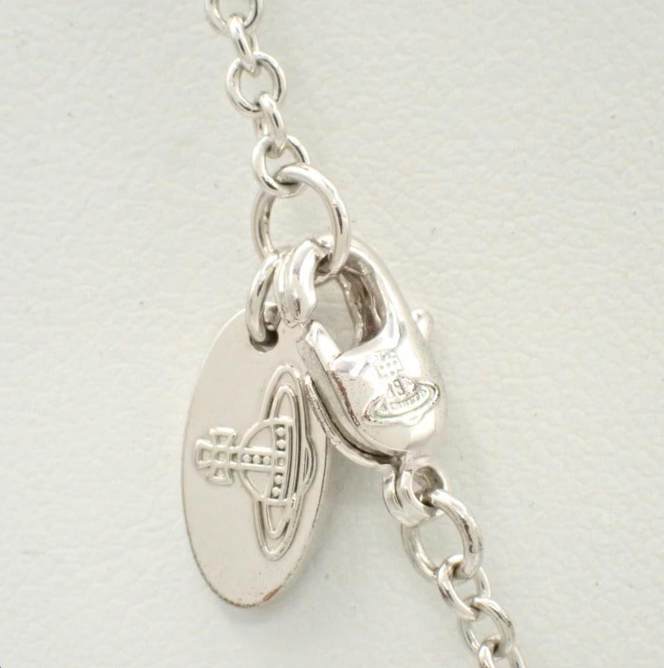 Vivienne Westwood Silver Pavé Planet Necklace