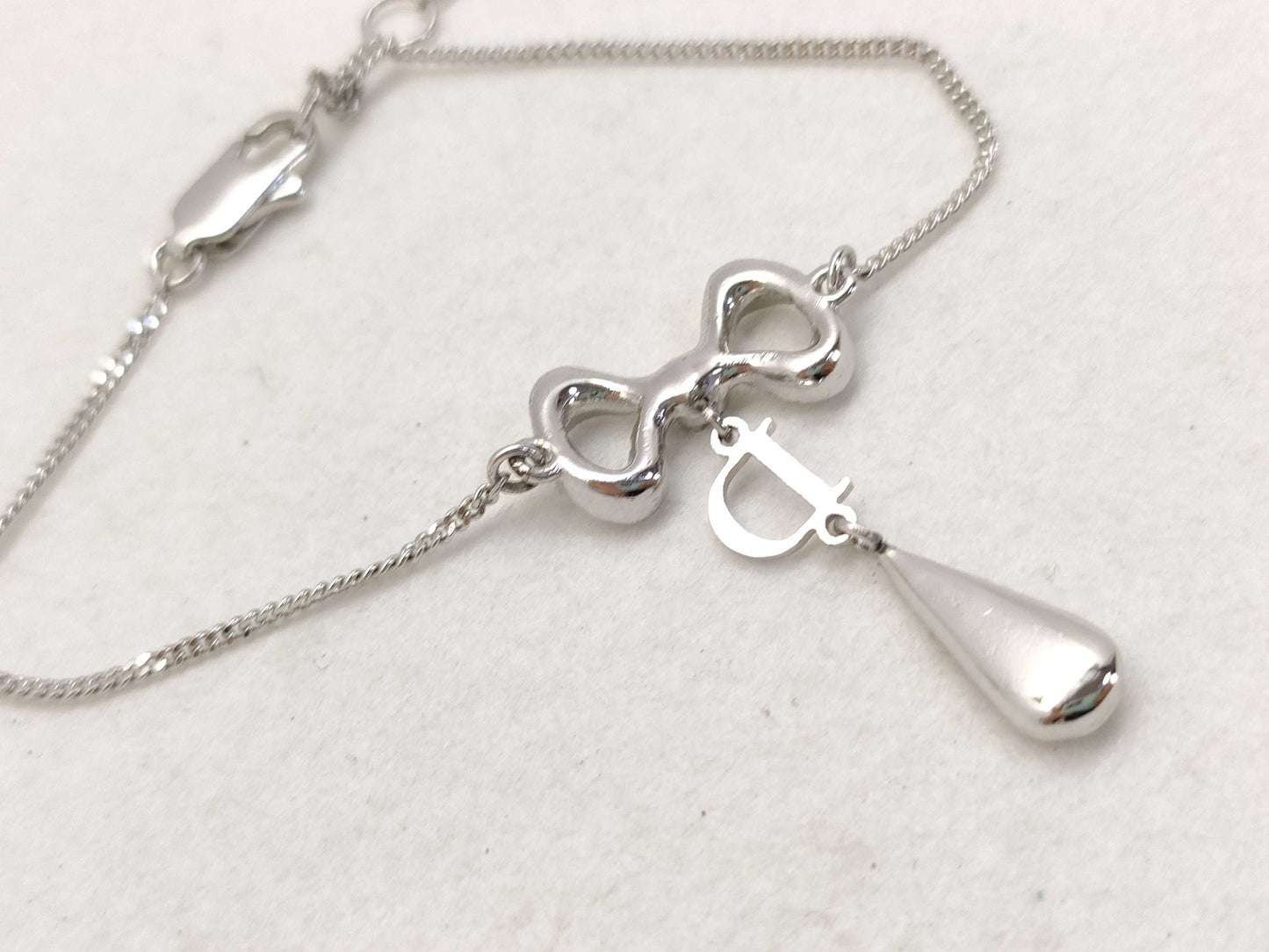 Vintage Dior Silver “Mermaid Teardrop” Crystal Bracelet