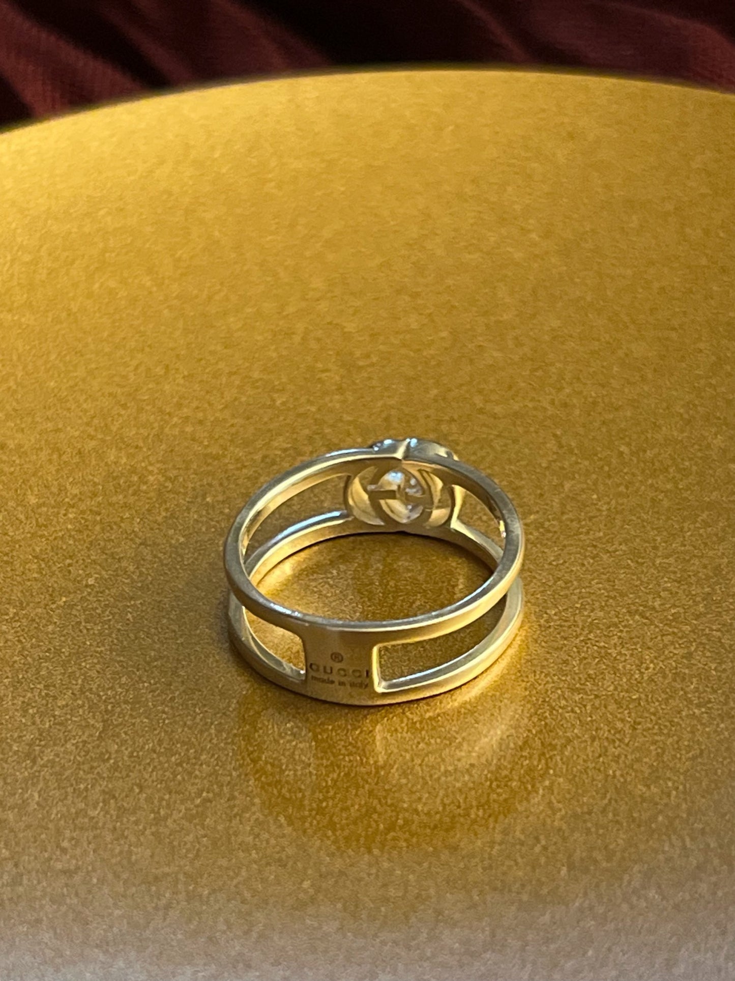 Vintage Gucci Double Band Sterling Silver Ring
