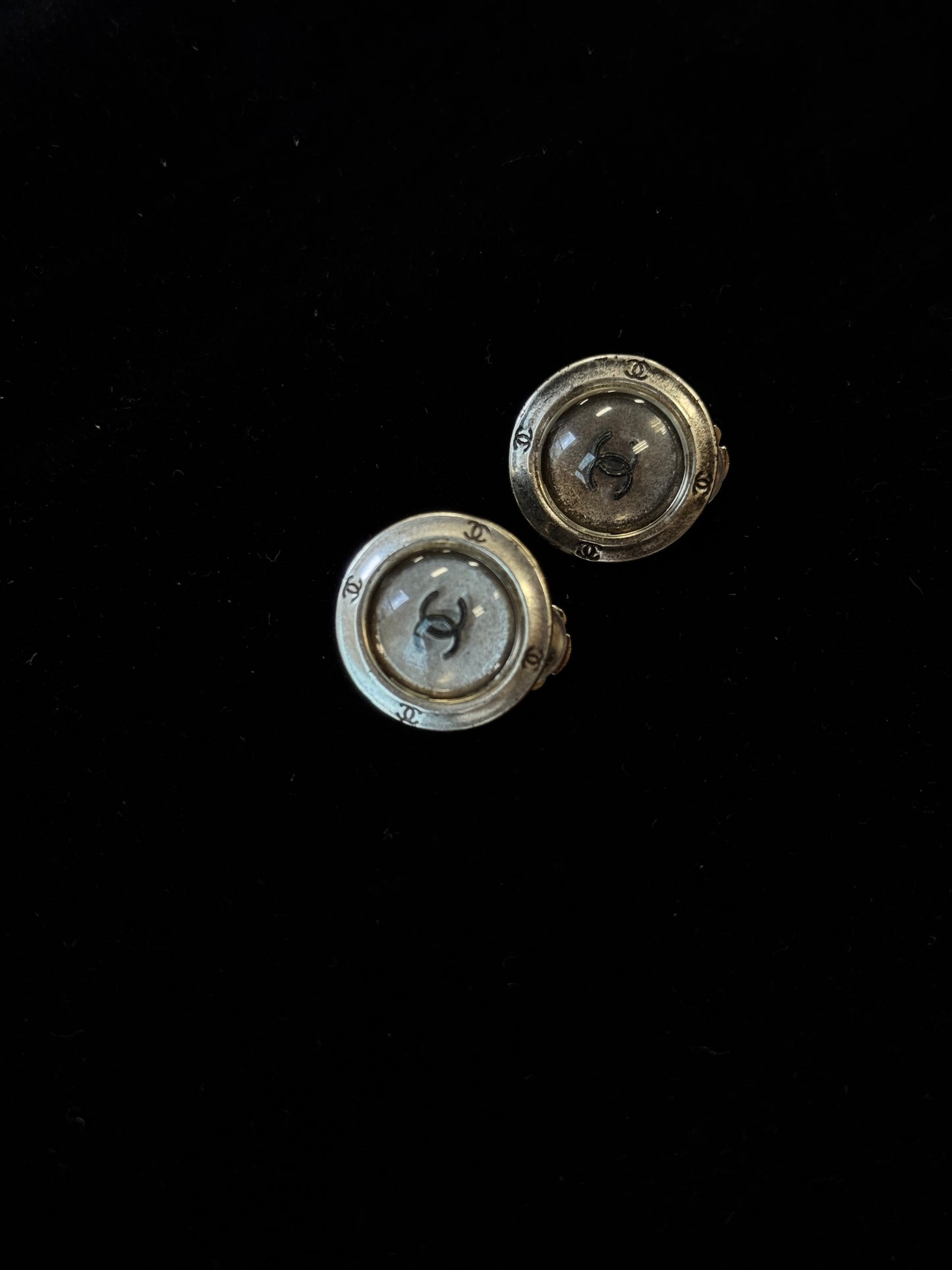 Chanel 1999 Silver CC Logo Clip-On Earrings