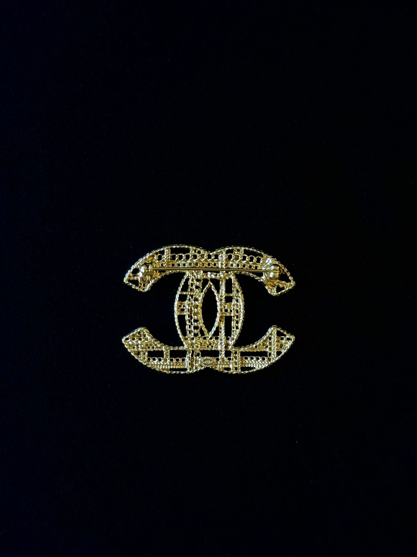 Chanel 2013 Openwork CC Filigree Brooch