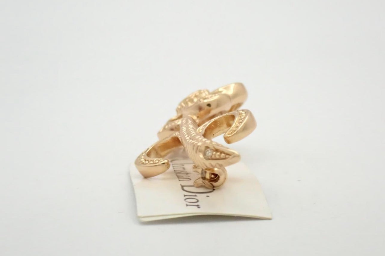 Christian Dior Crystal Floral Vine Brooch