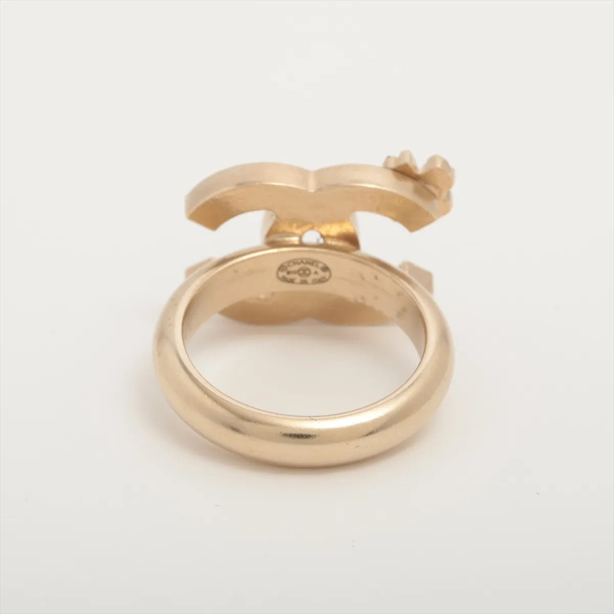 Vintage Chanel 2012 Black CC Ring – Gold Tone