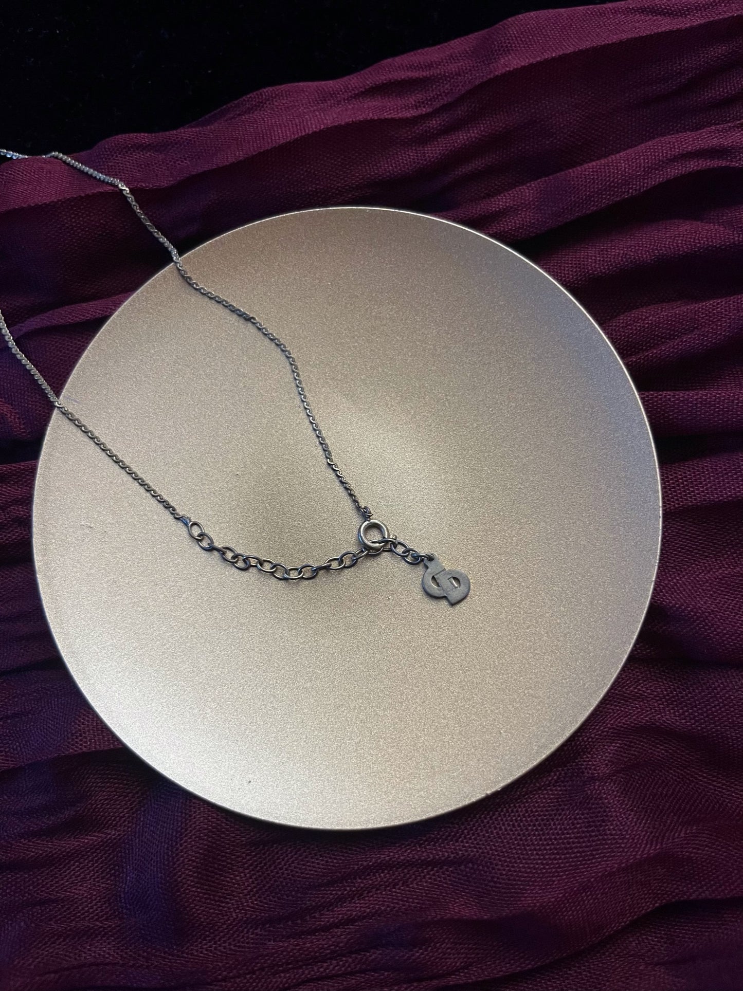 Vintage Dior Gold CD Logo Pendant Necklace