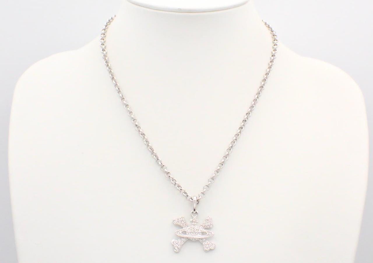 Vivienne Westwood The Cross Crystal Orb Pendant Necklace (rare piece)