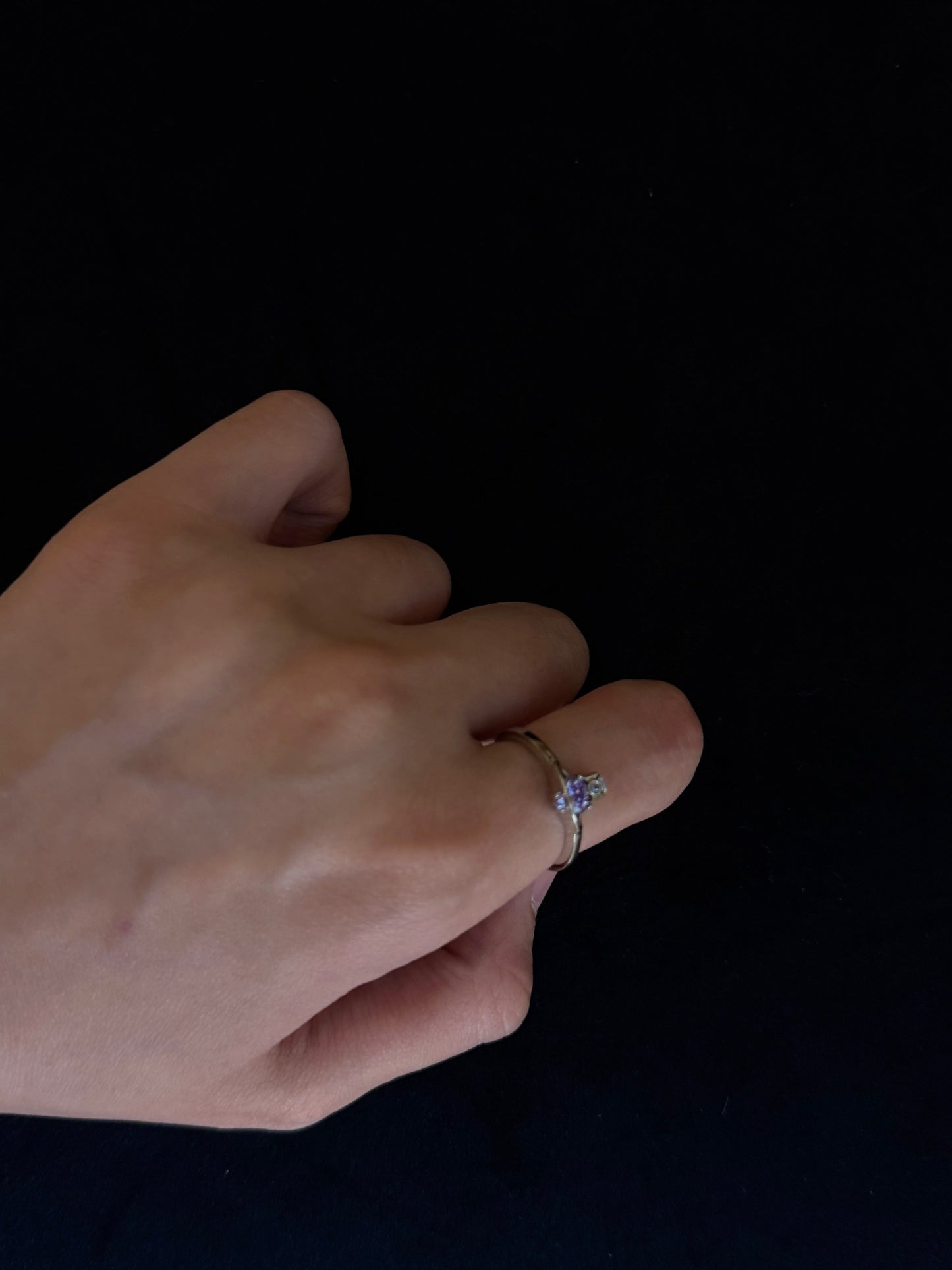 Vivienne Westwood Lavender Crystal Heart Ring