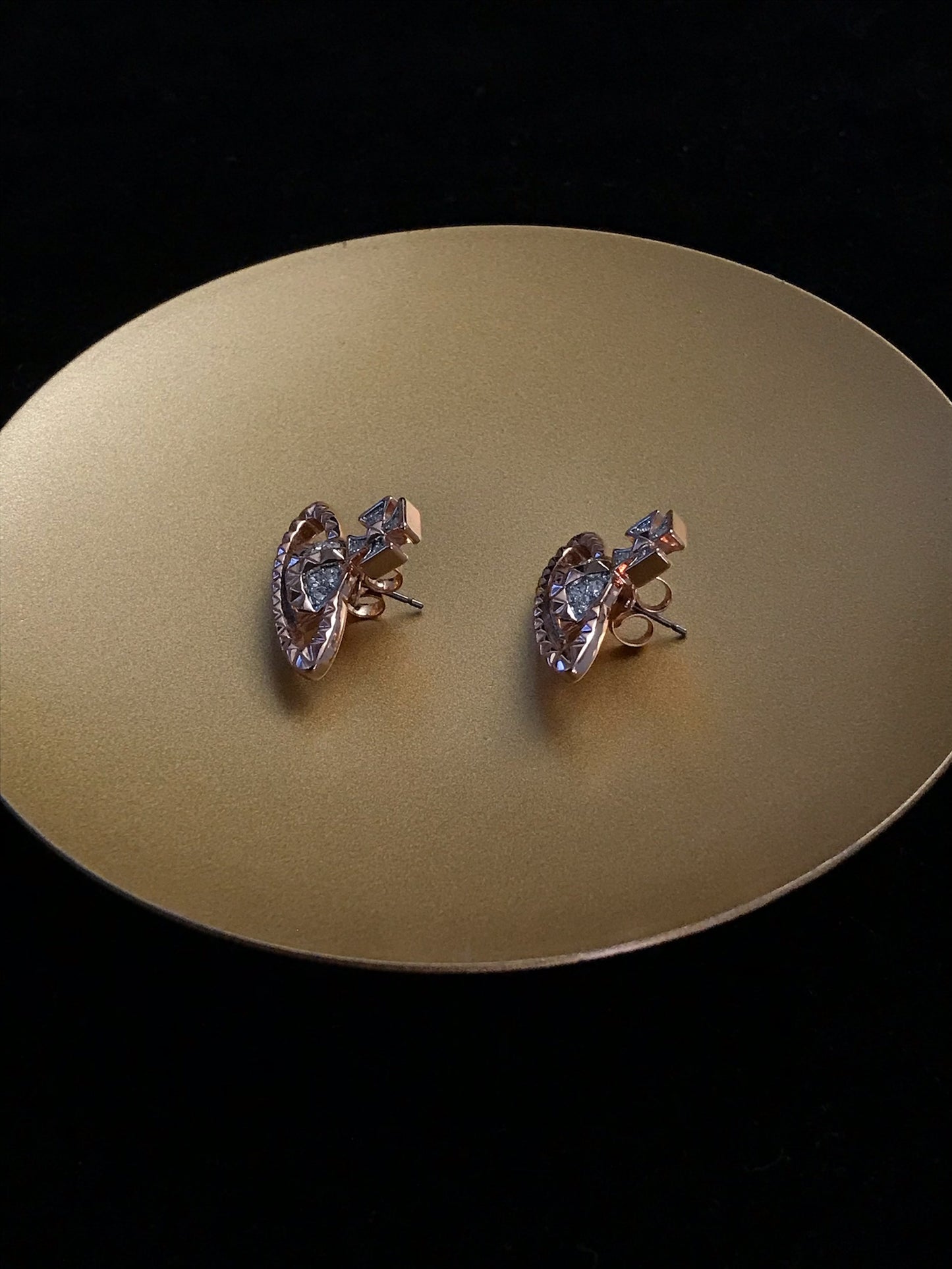 Vintage Vivienne Westwood Rose & Silver Tone Earrings
