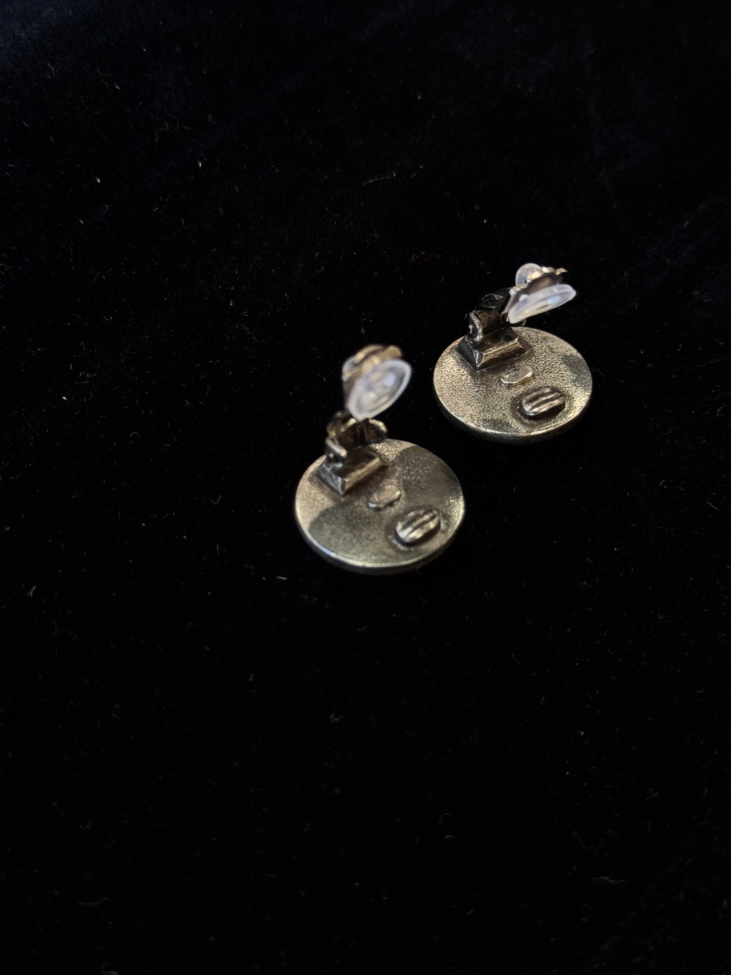 Chanel 1999 Silver CC Logo Clip-On Earrings