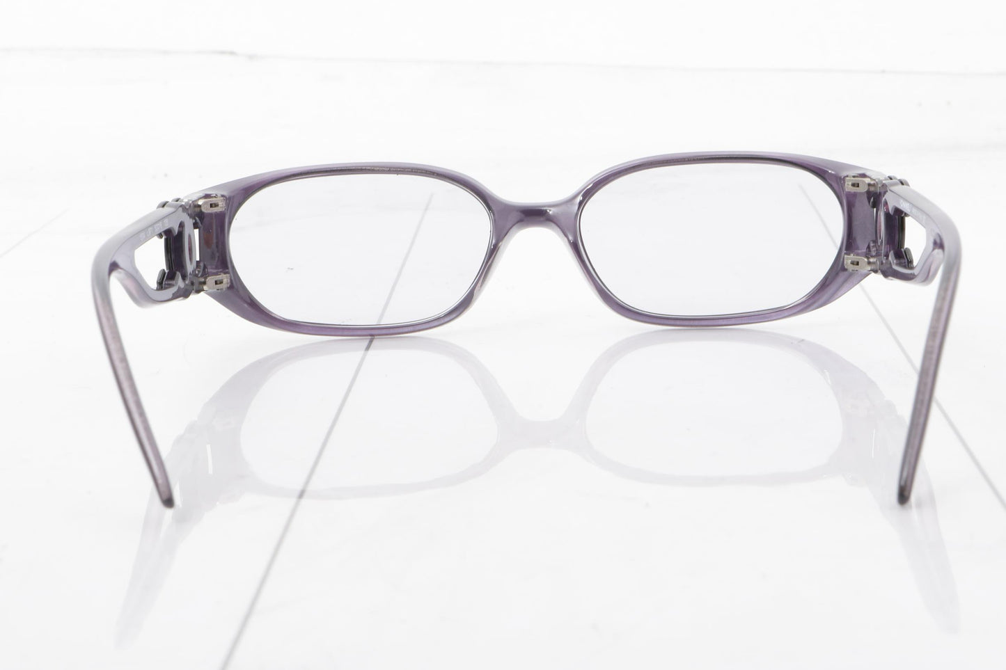 Chanel Vintage Black and Purple Y2K Style Logo Sunglasses