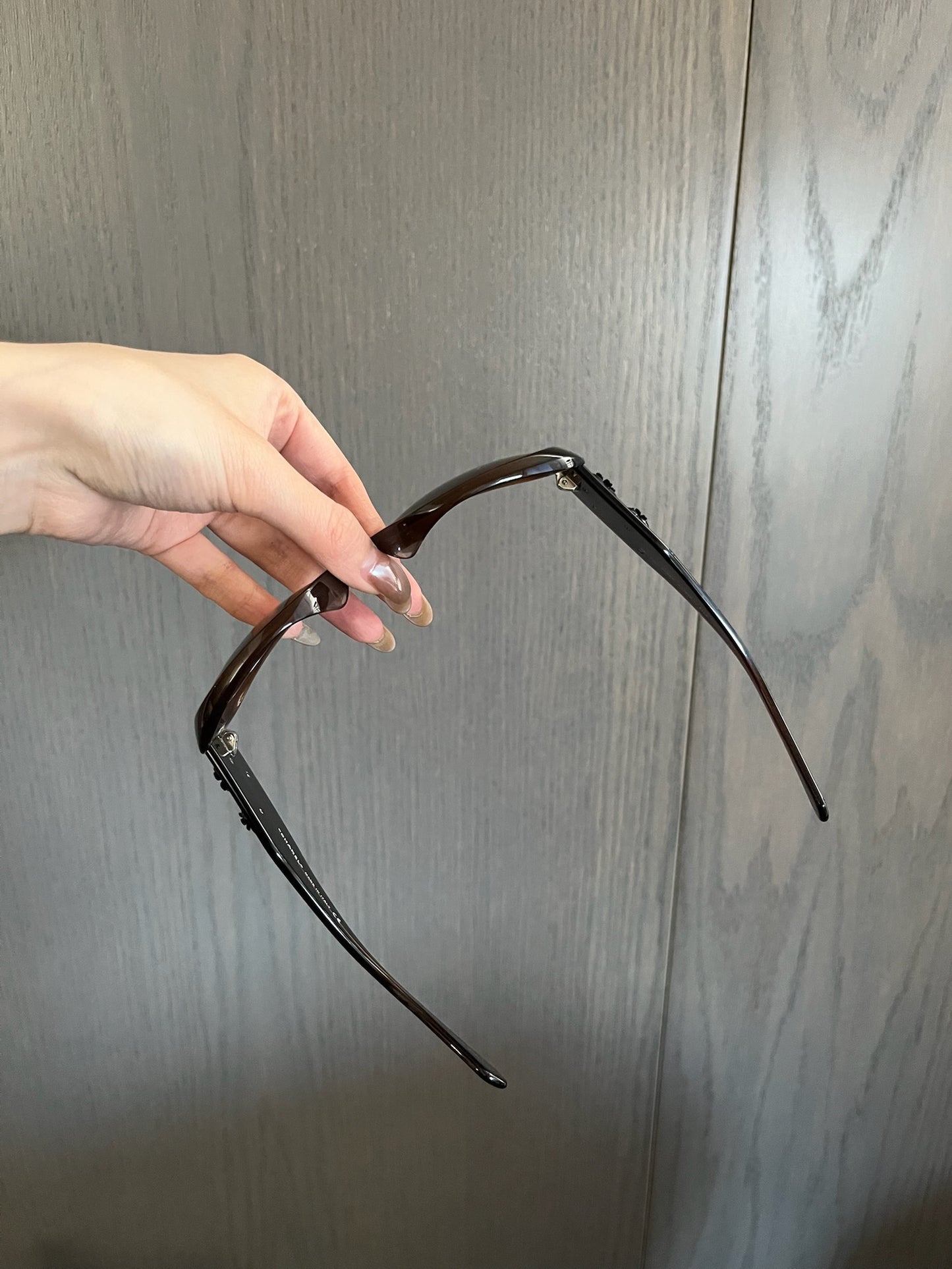 Chanel 1990s Brown Camellia Sunglasses