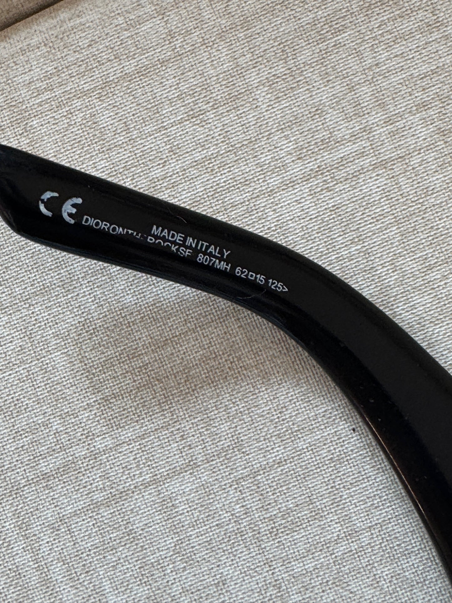 Dior Rimless Crystal Temple Black Sunglasses