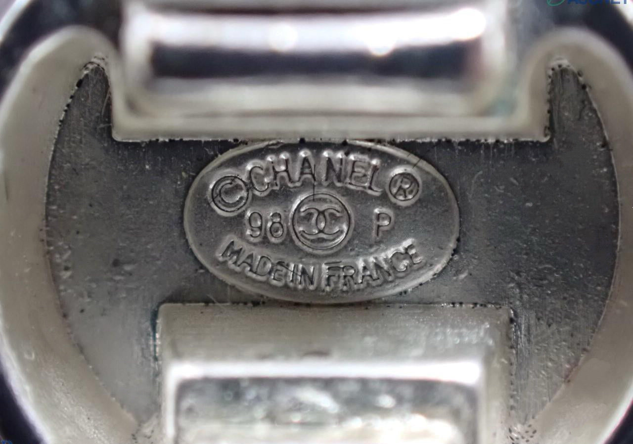 Chanel 1998 Sterling Silver Bead Clip-On Earrings