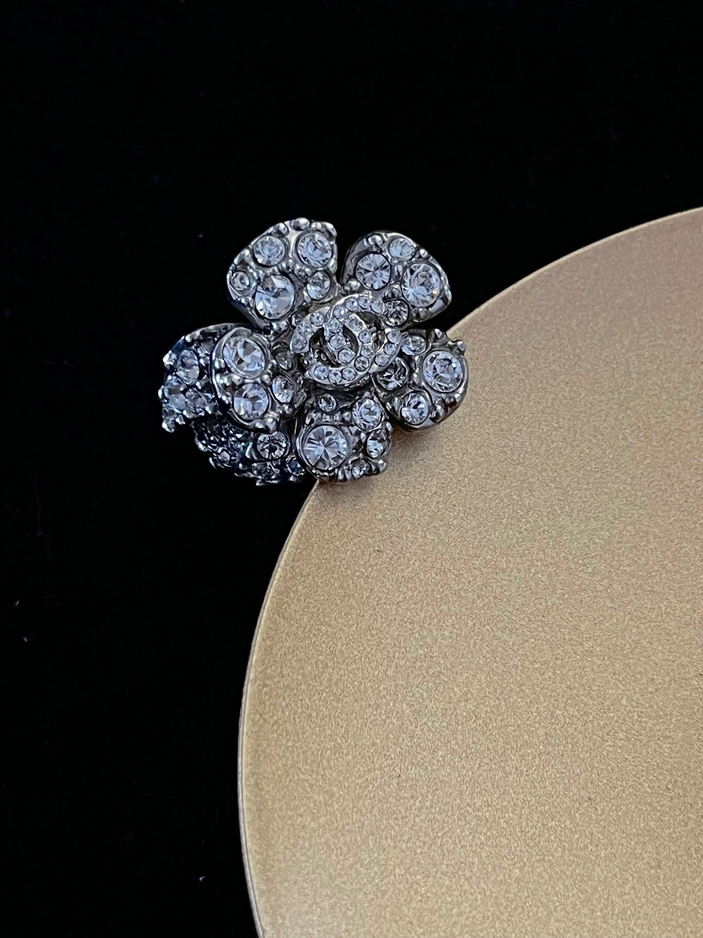 Chanel 2010 Starburst Crown Crystal Ring