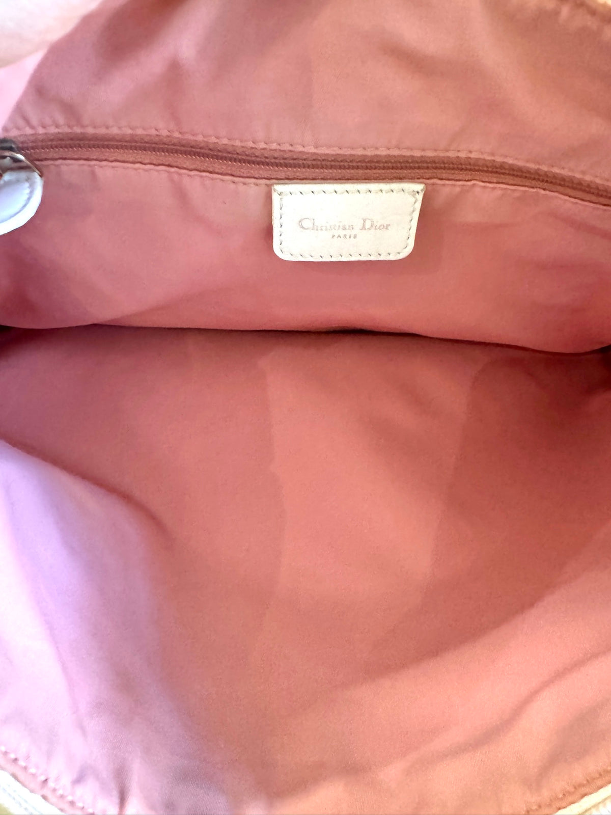 Dior Trotter Oblique Pink Canvas Shoulder Bag
