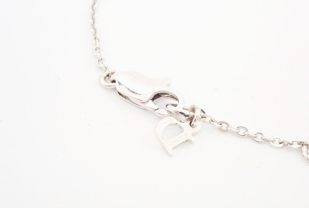 Dior 2010s Crystal Logo Chain Bracelet