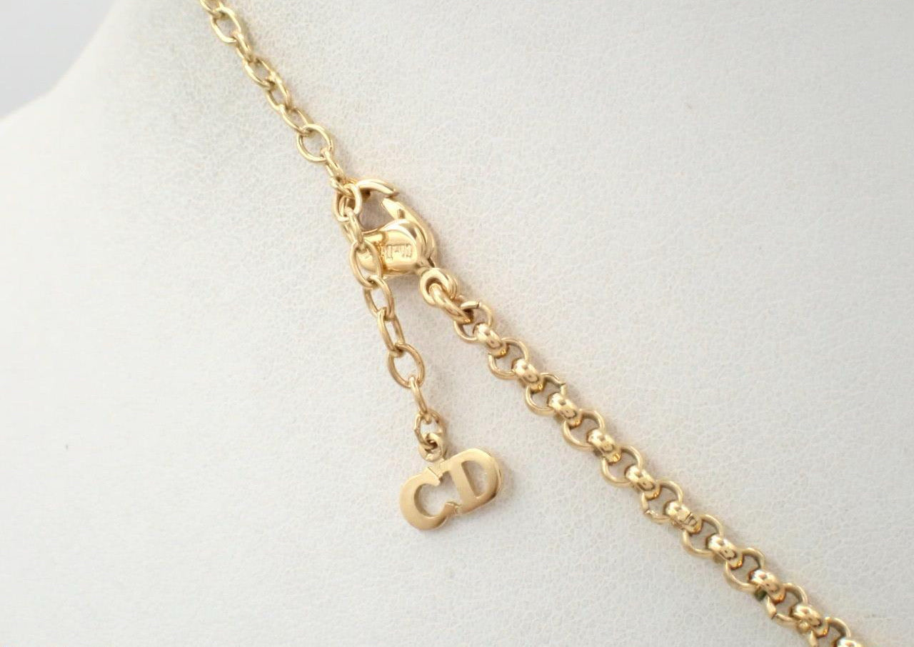 Vintage Dior Full Crystal Gold Elephant Pendant Necklace