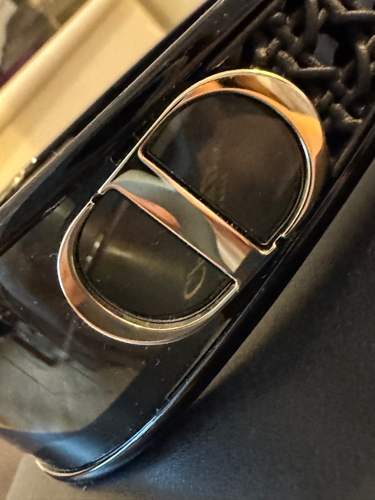 Dior Black and Gold Wide Sunglasses