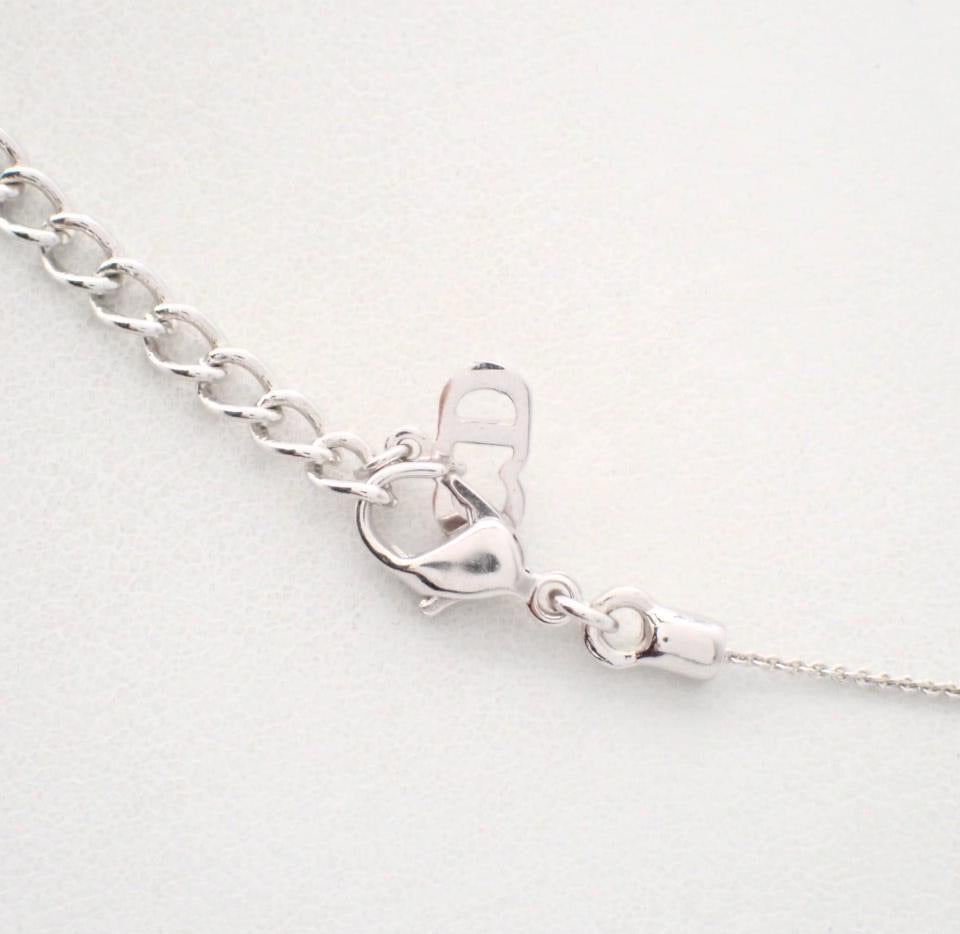 Vintage Dior Classic Silver Logo Necklace