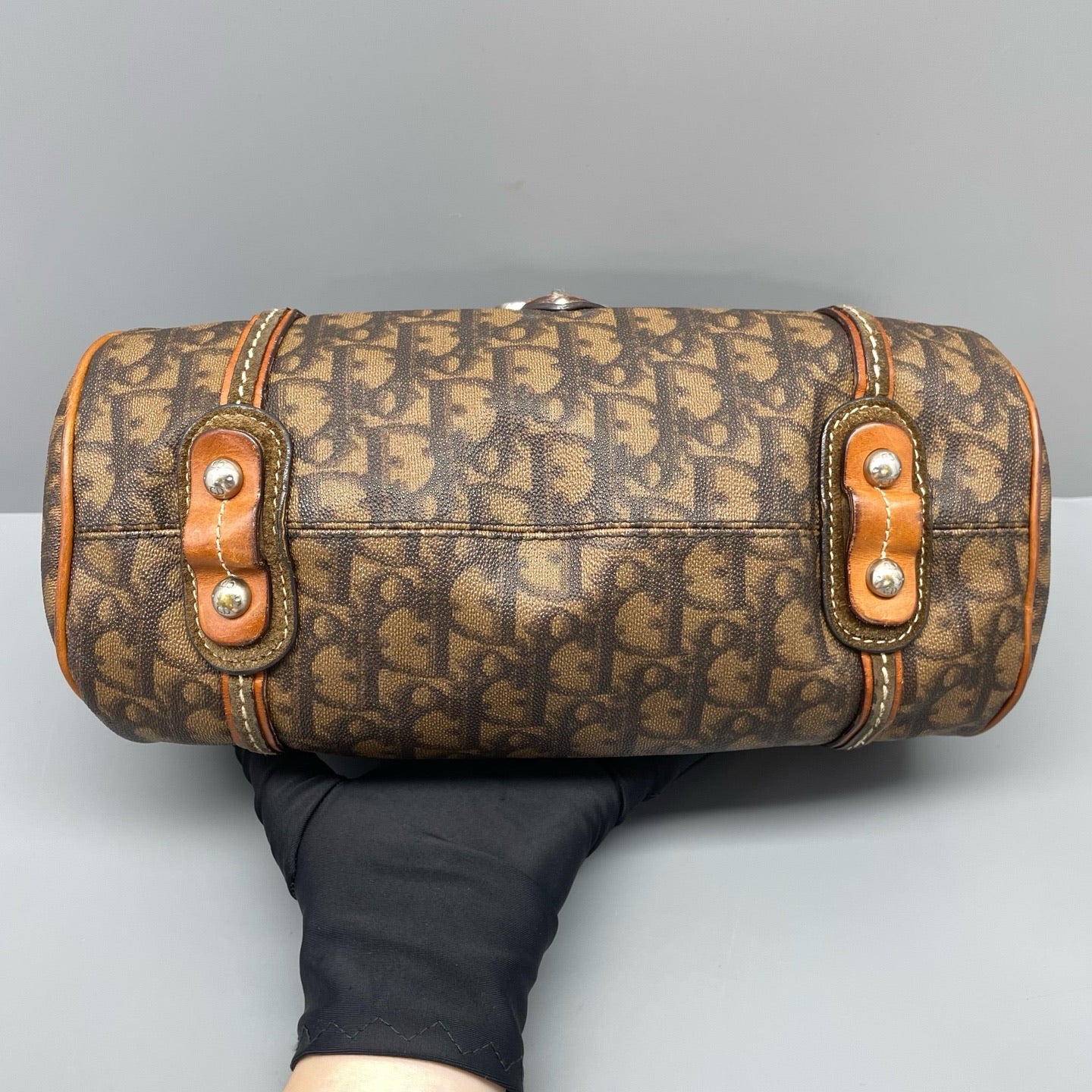 Vintage Dior Trotter Heart Charm Shoulder Bag