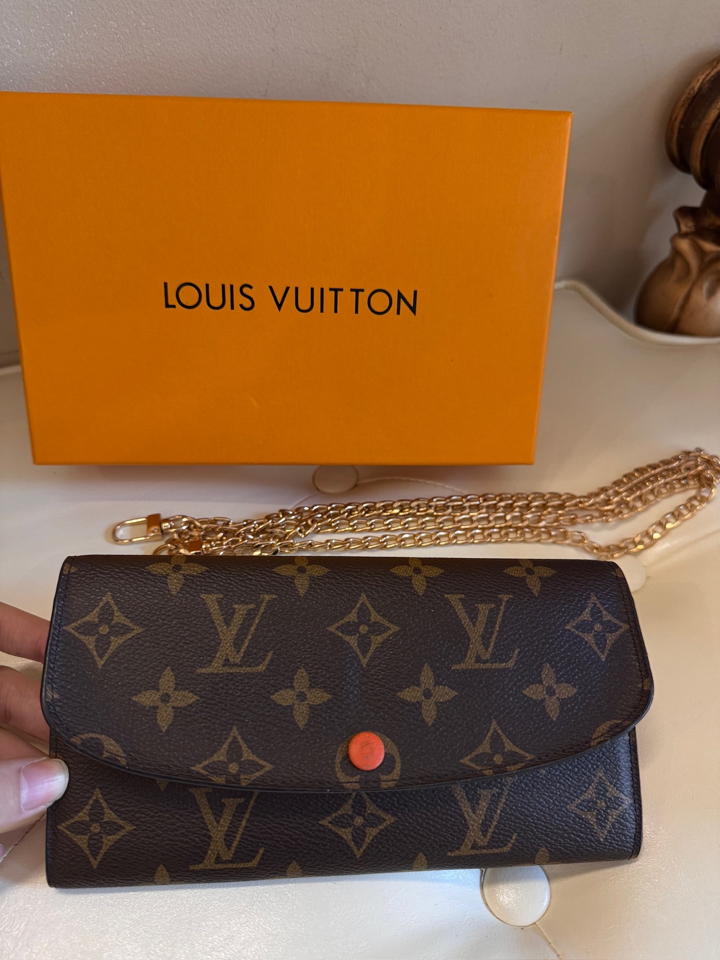 Louis Vuitton Monogram Félicie Pochette Chain Wallet