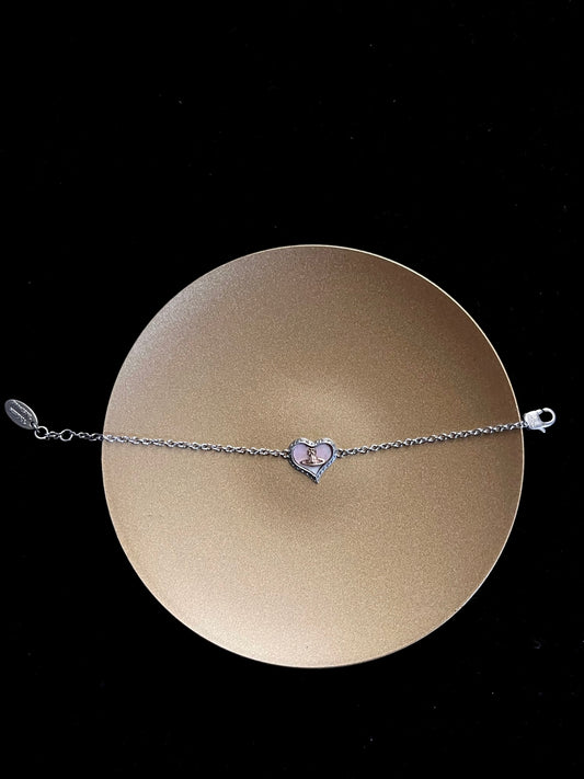 Vintage Vivienne Westwood Double-Sided Pink Heart Orb Bracelet