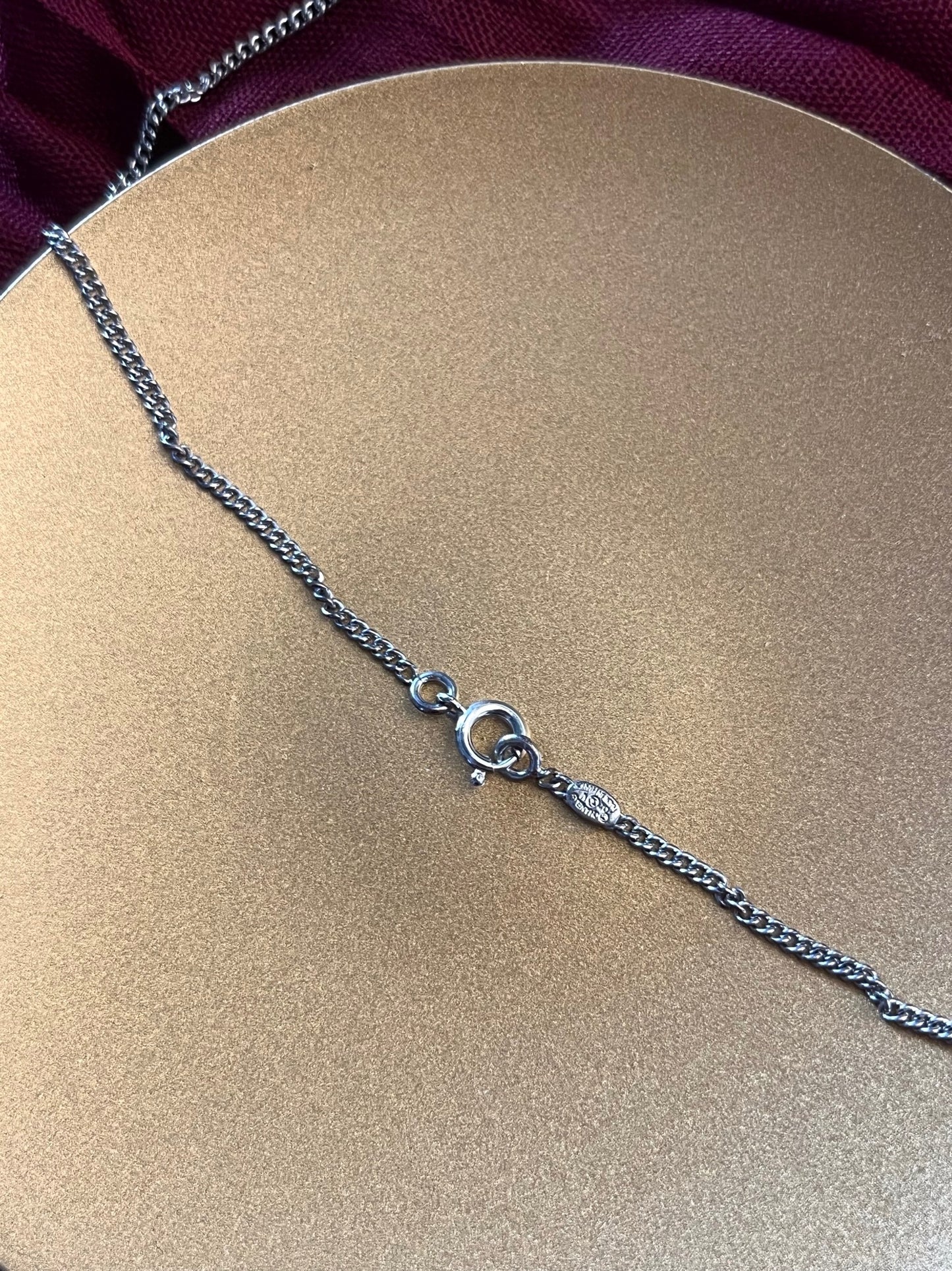Chanel 2007 Black & Silver Double C Necklace