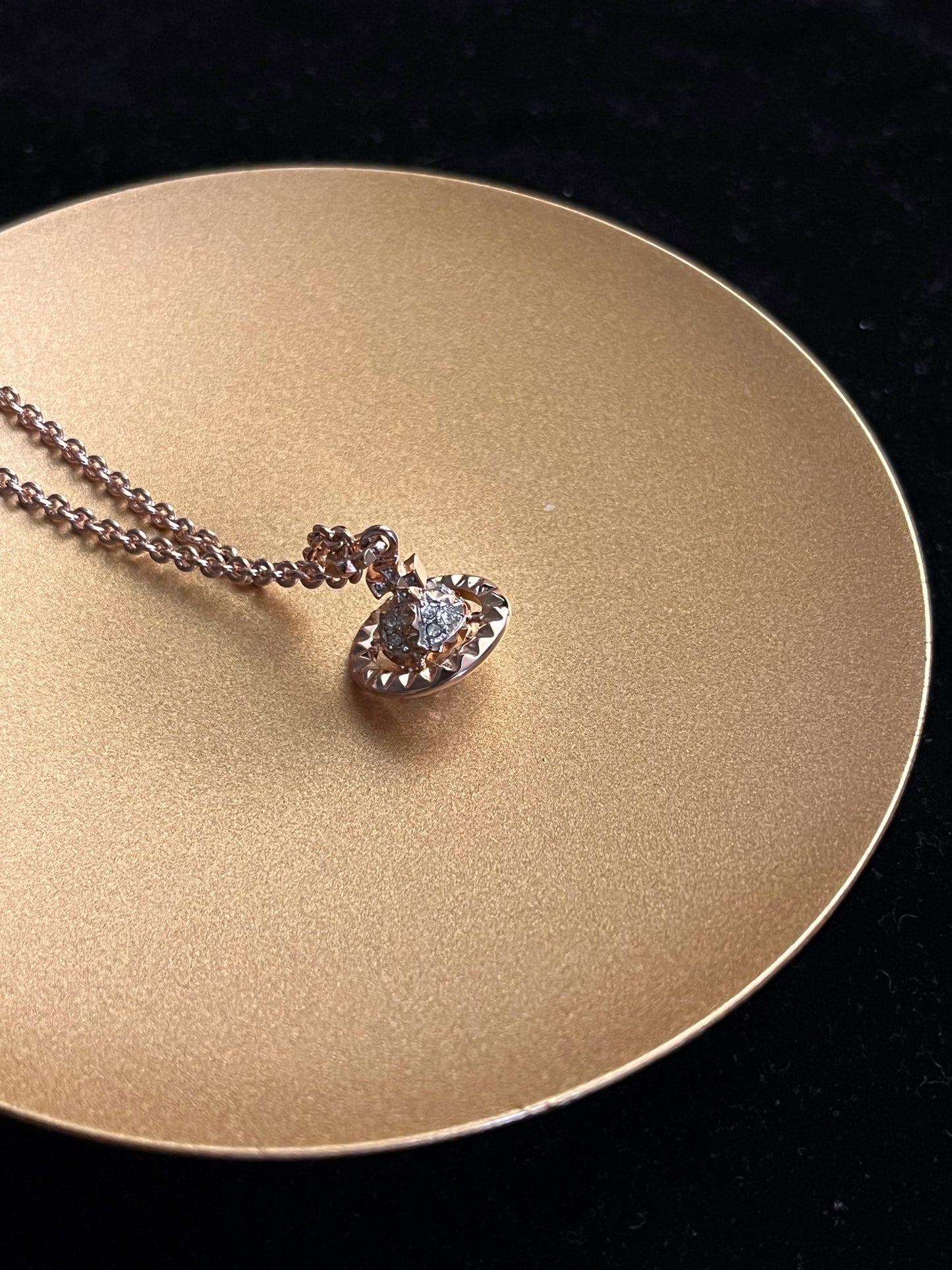 Vintage Vivienne Westwood Rose Gold Orb Pendant Necklace