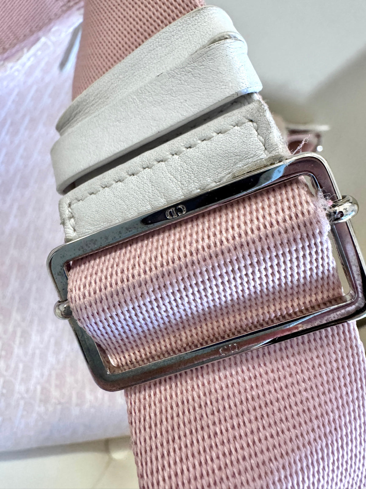 Dior Trotter Oblique Pink Canvas Shoulder Bag