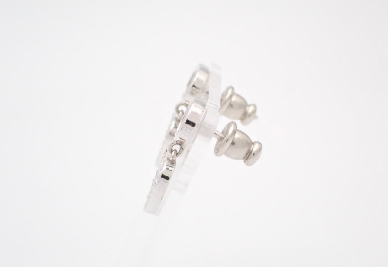 Dior CD Crystal Heart Drop Earrings